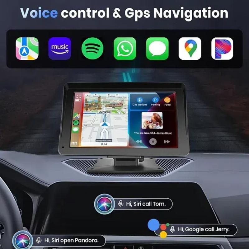 Новый 7-дюймовый Carplay портативный беспроводной автомобильный смарт-экран MP5 навигация реверсивный плеер