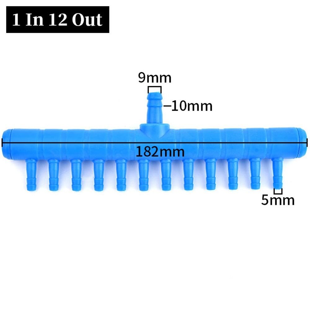 10Pcs 2-12 Ways Air Flow Distributor Fish Tank Hose Joint for Fish Tank Air Pump Oxygenation