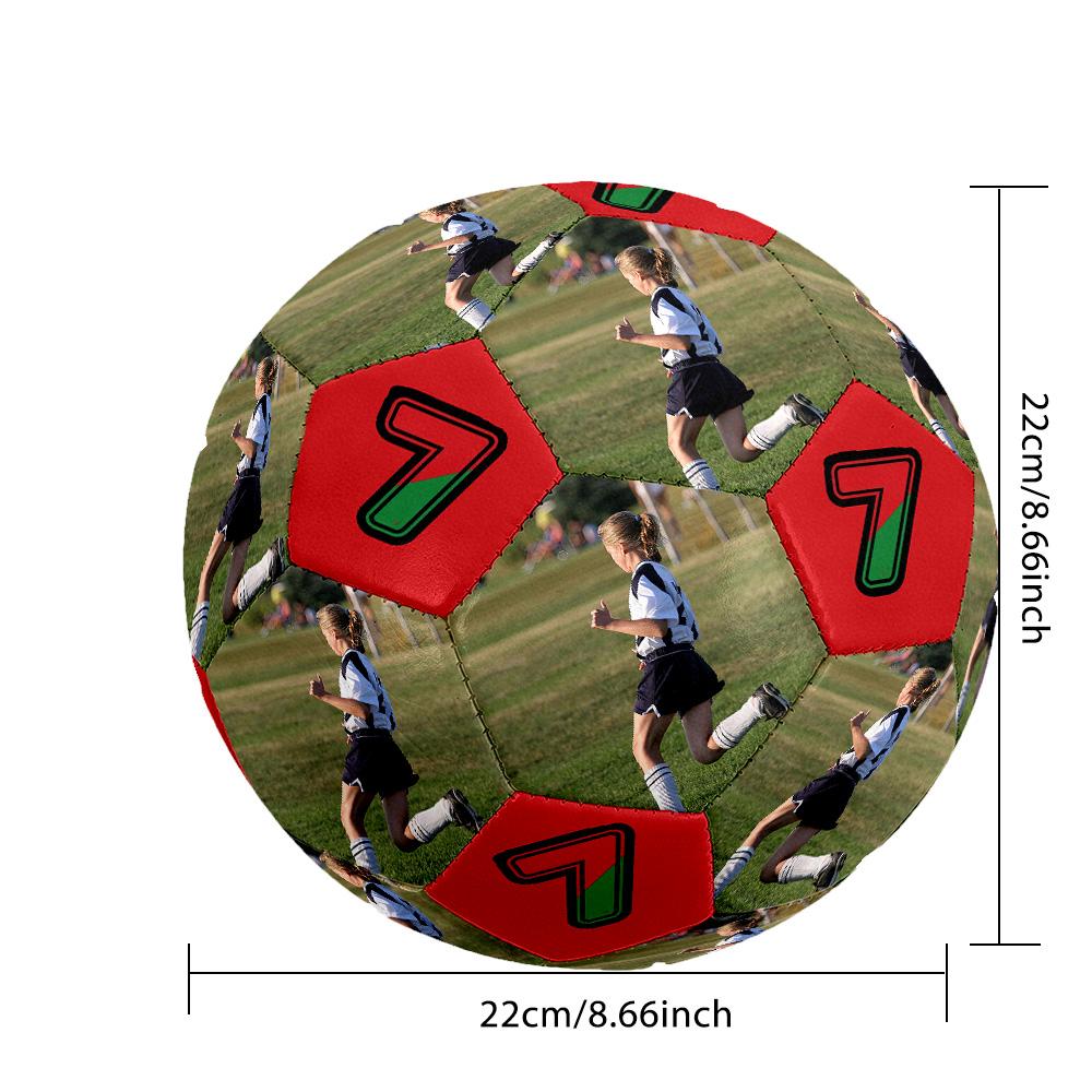 Soccer Player Action Customize Your picture Size 5 Soccer football Machine-Stitched Indoor/Outdoor Universal Football Personalized Soccer Ball