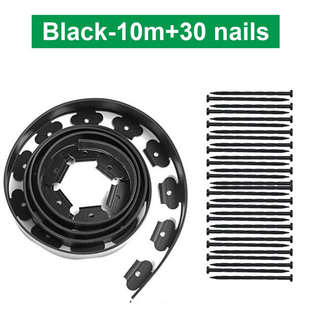 10-метровый гибкий комплект для окантовки газона с 30 кольями, пластиковый комплект для окантовки ландшафта, комплект для клумб и газонов