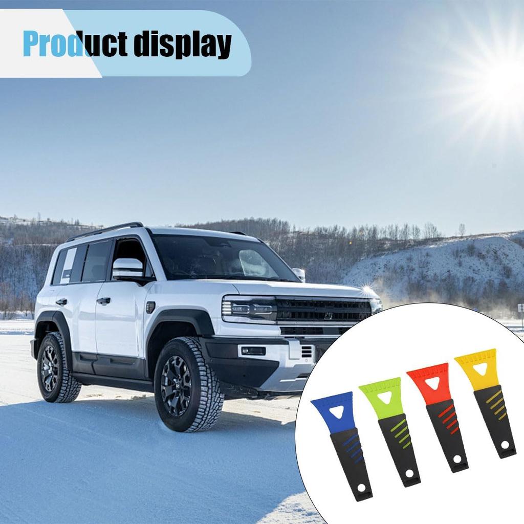 4PCS Ice Scraper For Car Windshield, No Scratch Plastic Ice Shovel Tools For Winter, Window Ice Snow Frost Removal Tool Accessories For Cars, Trucks,