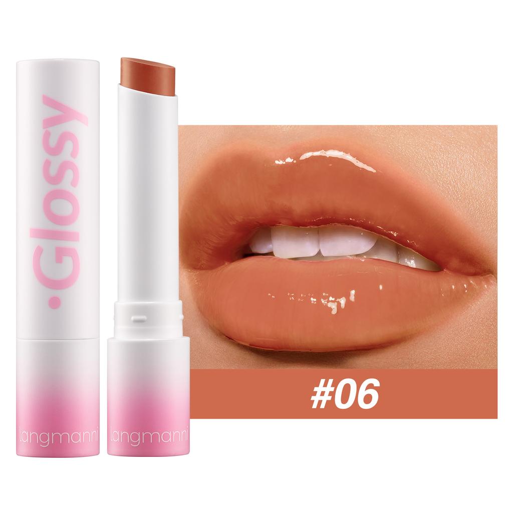 Langmanni 8-цветная увлажняющая помада, увлажняющая, питательная, пухлая, глазурь для губ, желейная помада, супер питательная помада