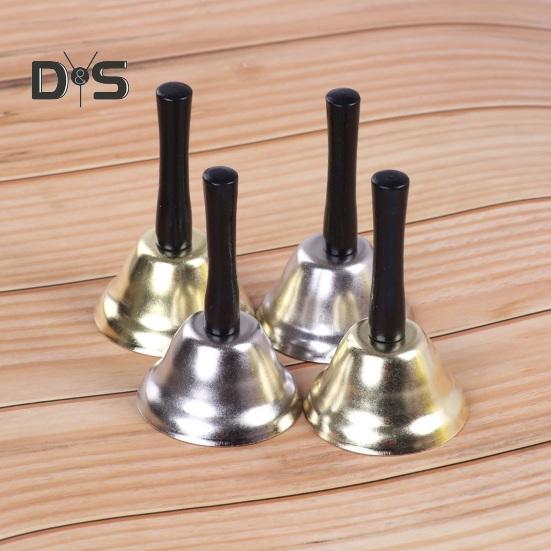 Christmas Hand Bell Wooden Handle Jingle Bells Clear Tone Handbell for Santa Claus Attraction Attention School Wedding Party Supplies
