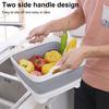 Collapsible Dish Basin with Drain Stopper Portable Wash Basin Dish Pan Foldable Sink Tub Kitchen Storage Tray Outdoor Storage Bucket