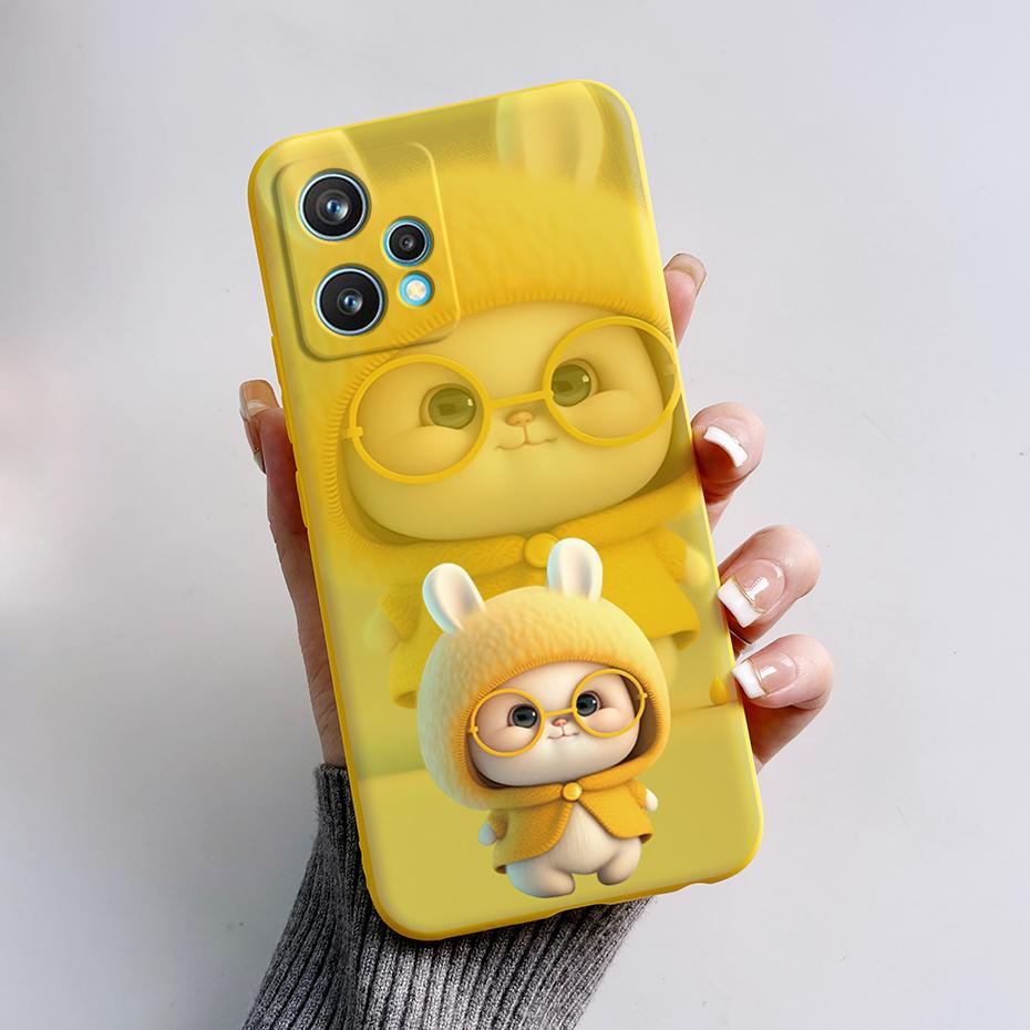 Cute Panda Cartoon Phone Case For Realme 9 4G 9 Pro Plus Protective Cover Case Soft TPU Funda For OPPO Realme 9 4G Coque Bumper