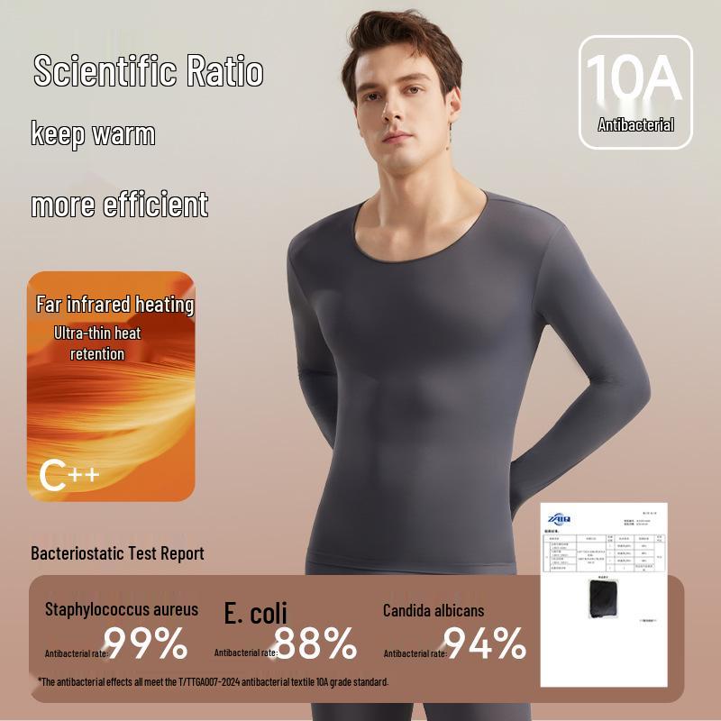 Мужской ультратонкий теплый комплект нижнего белья с базовым слоем на основе гиалуроновой кислоты для осени/зимы