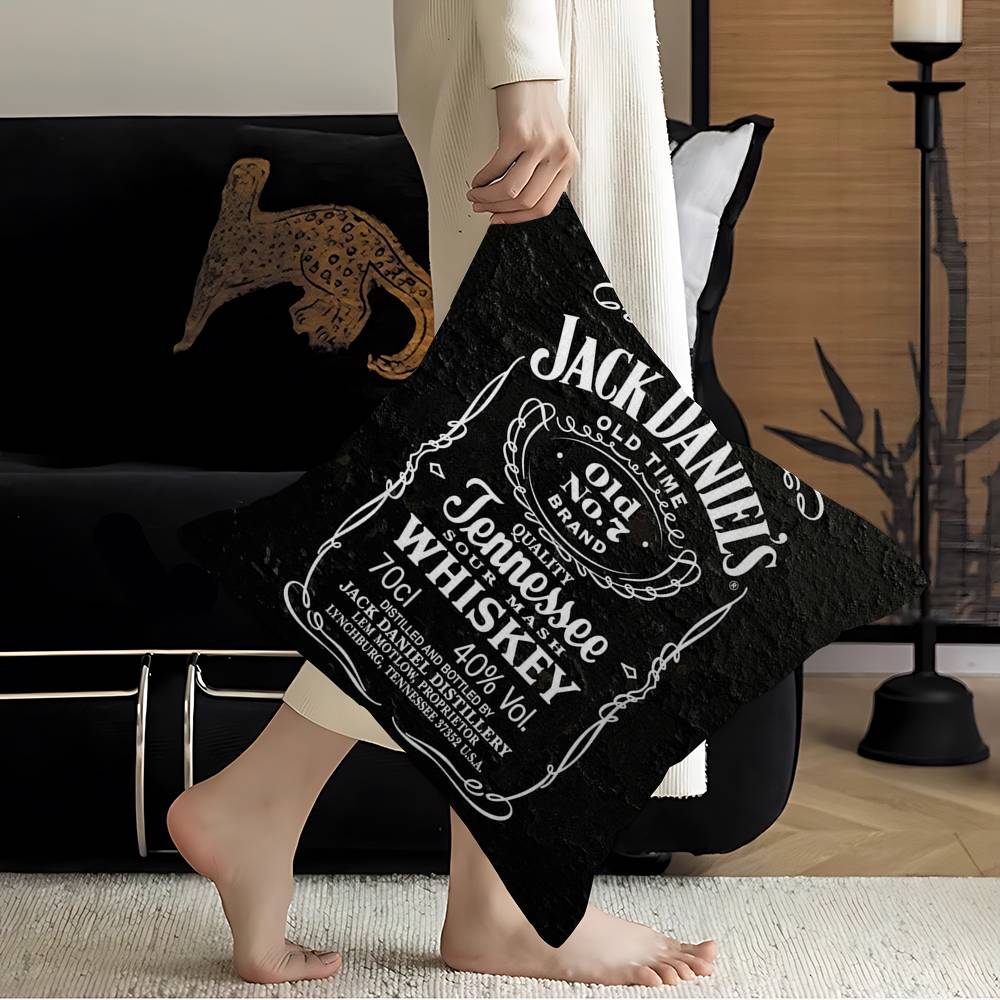 J-Jack D-Daniels ЛОГОТИП Офисная Подушка Наволочка Автомобильная Подушка Чехол 45X45СМ Подушка для Поясницы Наволочка для Диванной Подушки