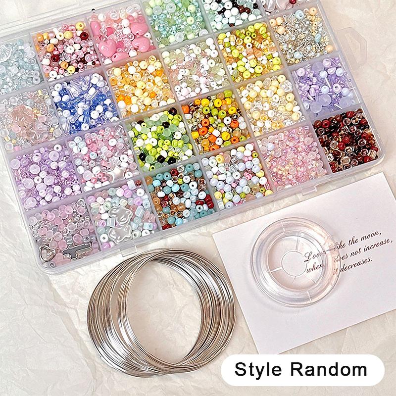 Summer Ice Cream Soda Color Glass Rice Beads Mixed Color Diy Handmade Beaded Bracelet Necklace Jewelry Material Package