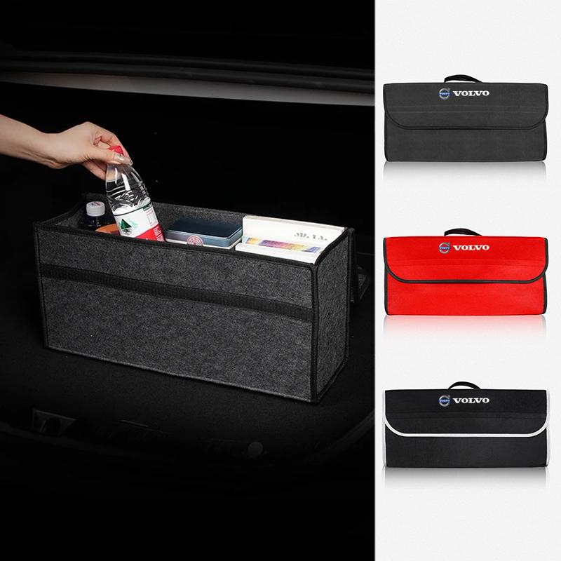 Car Storage Bag Folding Travel Tidying Box Trunk Tools Case For Volvo XC60 XC40 V60 V40 XC90 XC70 V50 S60 V70 S90 EX30 EX90 ES90