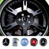 For Mercedes Benz AMG A B C E M R G S Class GLA GL CLA CES CLS SLK 4pcs 56/60/65mm Wheel Center Hub Cap Stickers Auto Accessorie