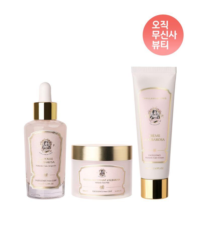 Melasma Whitening Ampoule 35ml + Melasma Whitening Pads 50 Sheets + Melasma Whitening Cream 75ml