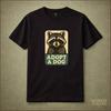 Adopt A Dog Raccoon Pet Adoption Ironic Humor Unisex Graphic Shirt for Rescue Dog Lovers