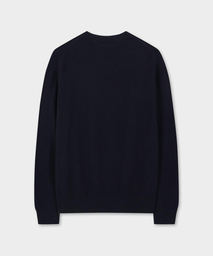 BROOKS BROTHERS [Heritage] Wool Cashmere Solid Sweater (Navy) (Bbwrmhg412)