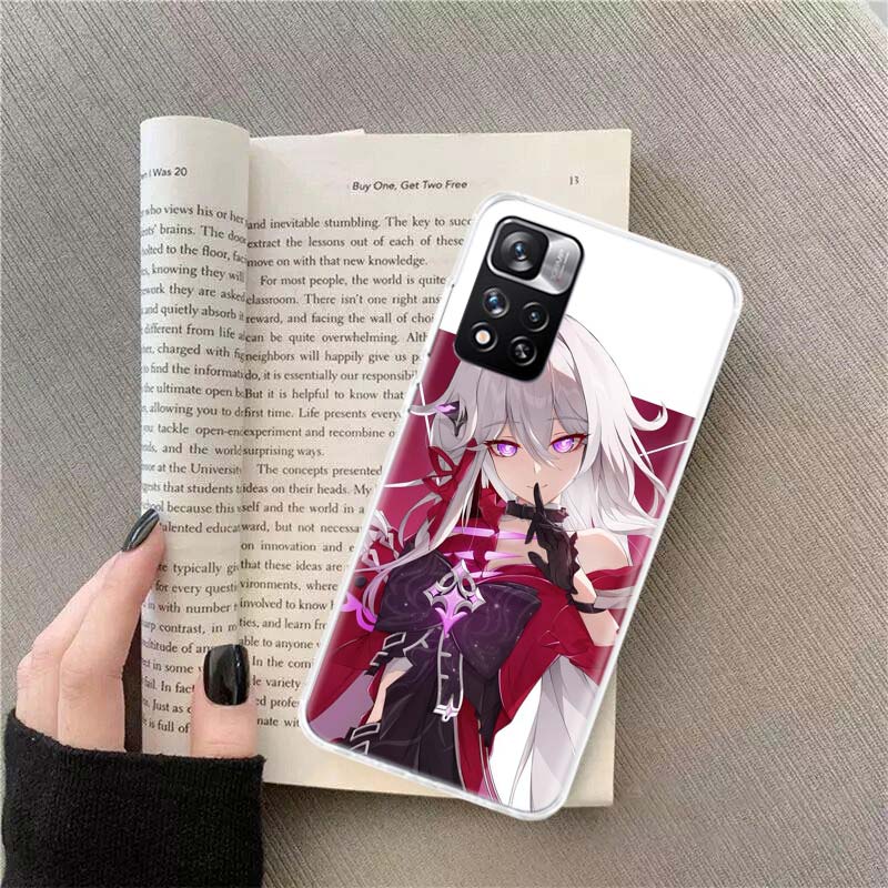 Чехол для телефона Honkai Impact 3rd Для Redmi Note 13 12 Pro Plus 14 15 Pro 5G 11 11T 11E 11S 10 Pro 10S 9 9S Чехол Cell Прозрачный ТПУ Capa