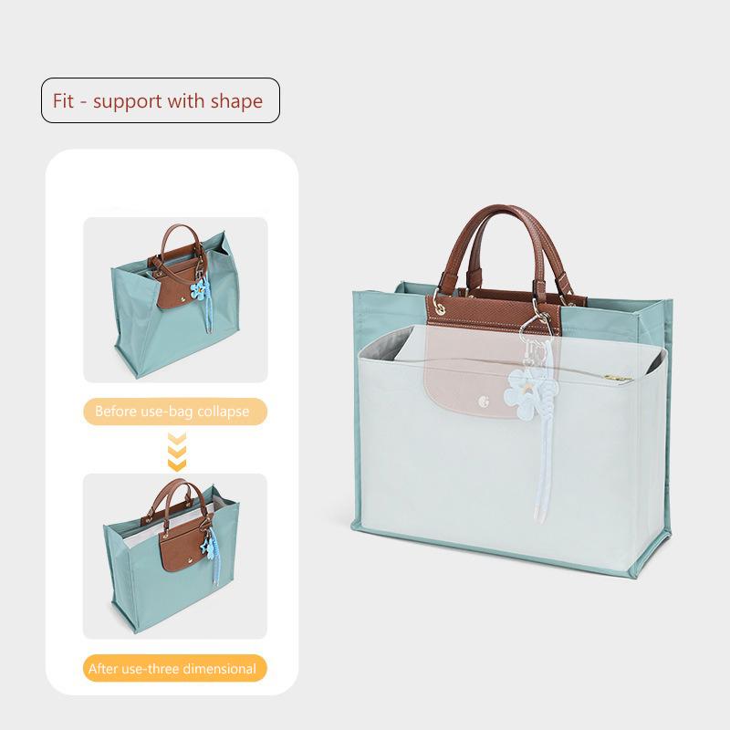 Органайзер EverToner для сумки Longch-mp Cabas, из микрофибры, с карманами, для путешествий, вкладыш-органайзер для больших сумок-тоутов
