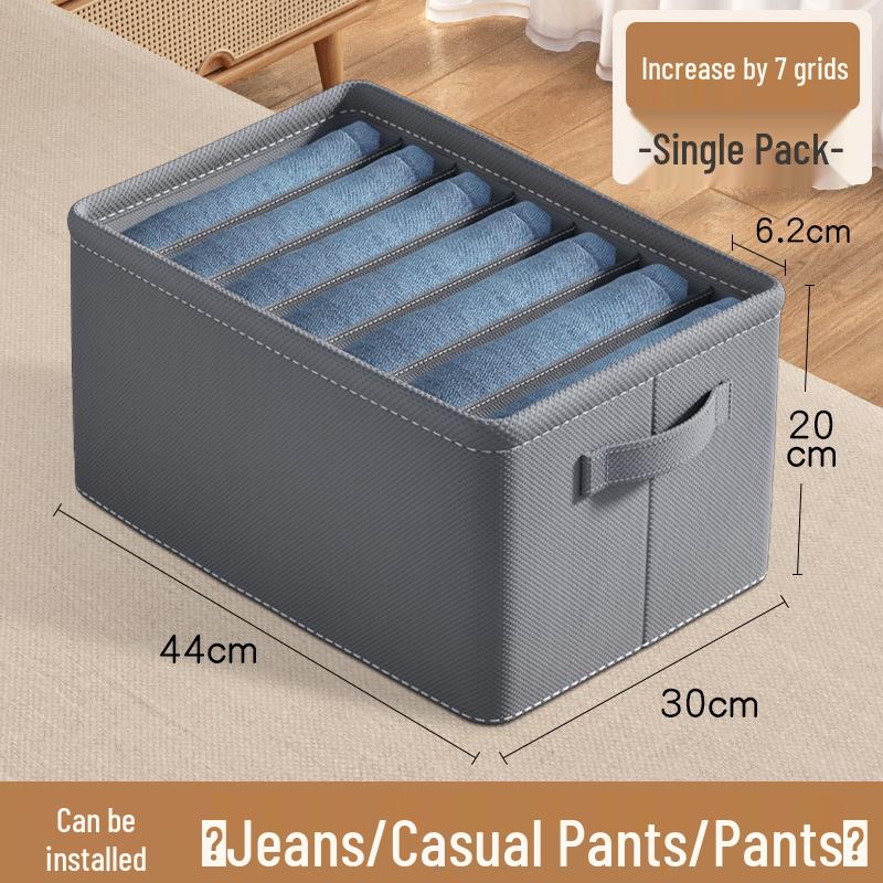 Houndstooth Foldable Clothes Storage Box with Dividers, Large Capacity for Bedroom