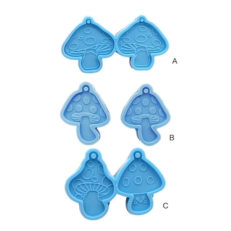 Уникальные формы для серег Силиконовые формы для серег в виде грибов с отверстием Формы для литья из смолы для изготовления модных женских украшений своими руками