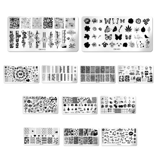 Практичные пластины для штамповки ногтей, безвредные для шаблонов штампов с изображениями