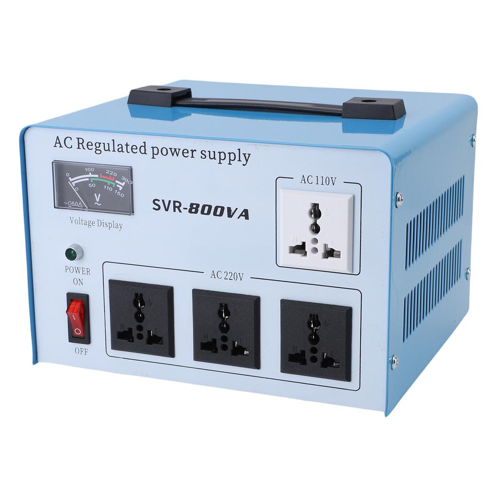 800 Вт Автоматический регулятор напряжения Однофазный стабилизатор напряжения для компьютеров смартфонов фотооборудования 160