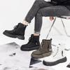 Модные женские ботинки на платформе Marterns Boot Осень-зима Высокие ботинки для улицы Зимние ботильоны Женские толстые ковбойские ботинки Женская обувь