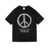 Модные футболки с коротким рукавом в американском стиле с логотипами Ins, Peace and Love, свободного кроя, для мужчин и женщин, летняя одежда