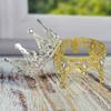 Crown Cake Topper Faux Crystal Tiara Sparkling Cake Decoration Wedding Cake Decor for Birthday Baby Shower