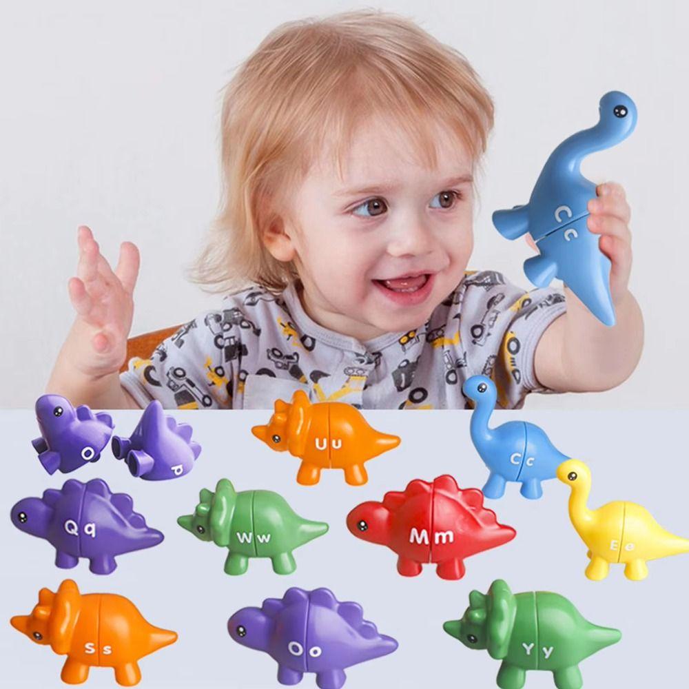 Double-Sided Letters Matching Letters Toy Dinosaur Alphabet Sensory Toys Children Kids Boys