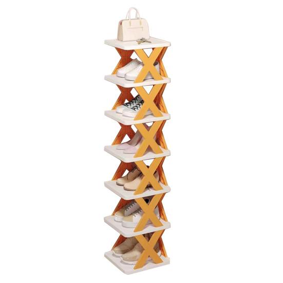 Органайзер для хранения обуви. Многослойный дизайн. Прочная несущая способность. Отличная устойчивость. Легко устанавливается. Съемная вертикальная полка для обуви.