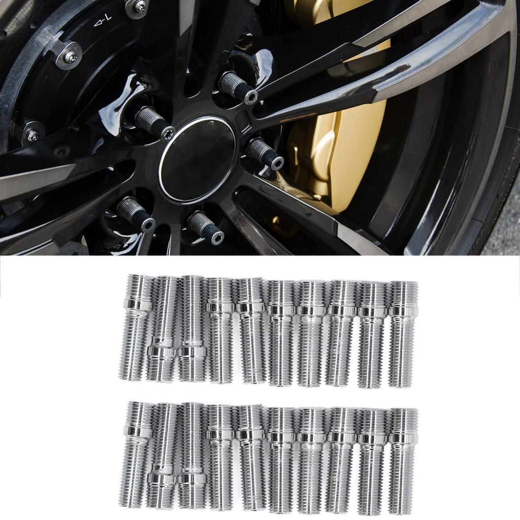 Wheel Bolt Conversion Kit, High Hardness Stainless Steel Precision Screw 50mm Full Length Wheel