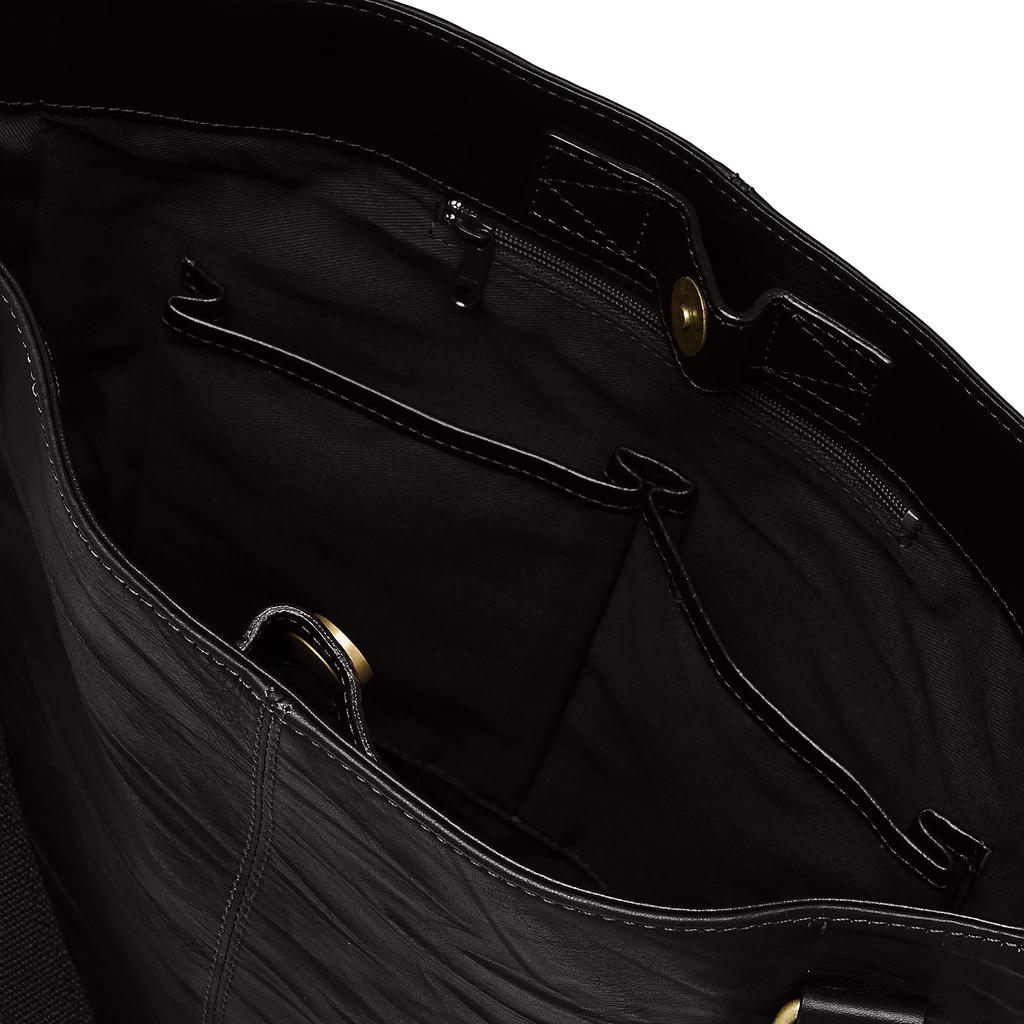Leather Tote Bag SQB Series Black [Doce]