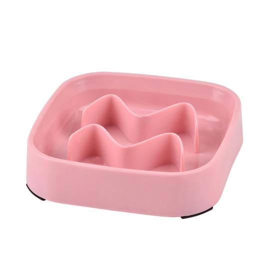 Миска для медленного кормления, защита от удушья, глубокая тарелка для корма для домашних животных, квадратная миска для медленного кормления домашних животных