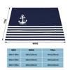 Nautical Navy Anchor Plush Blankets Vintage Throw Blankets for Home Hotel Sofa 200x150cm Quilt