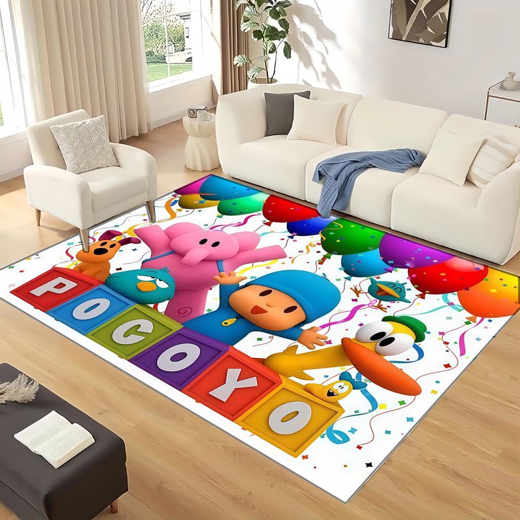 HD Забавный P-Pocoyo Мультфильм Элли Пато Ковер Коврик для Дома Гостиной Спальни Дивана Прихожей Декор, Детский Игровой Нескользящий Коврик