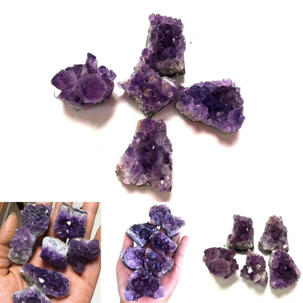 Natural Quartz Amethyst Geode Druzy Crystal Cluster Healing Decor Specimen