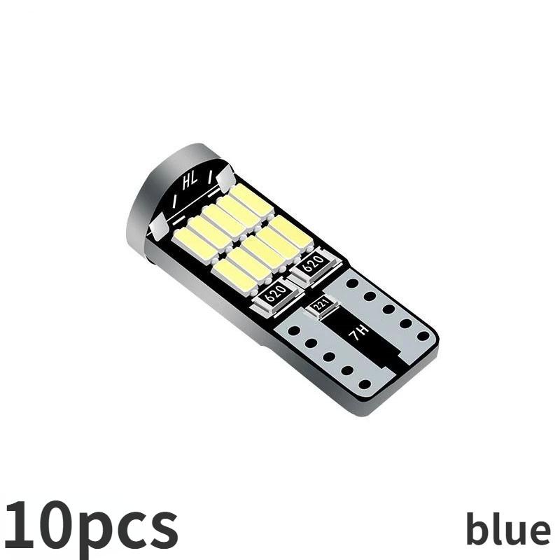 10Pcs Super Bright LED Bulb T10 26SMD 4014 Chip Car Interior Light 12V Long Lasting Car Reading License Plate Light Signal Lamp