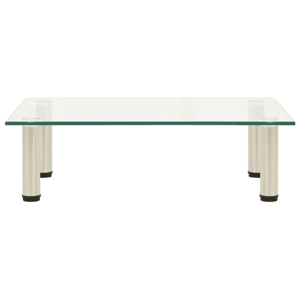 TV Stand 60 x 35 x 17 cm Transparent Tempered Glass