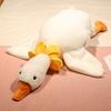 1 шт. 85 см Милые Лежащие Гуси Плюшевые Игрушки Очаровательная Животная Утка с Подушкой-Лепестком Мягкие Набивные Куклы-Успокаиватели для Сна Младенцев Для Девочек