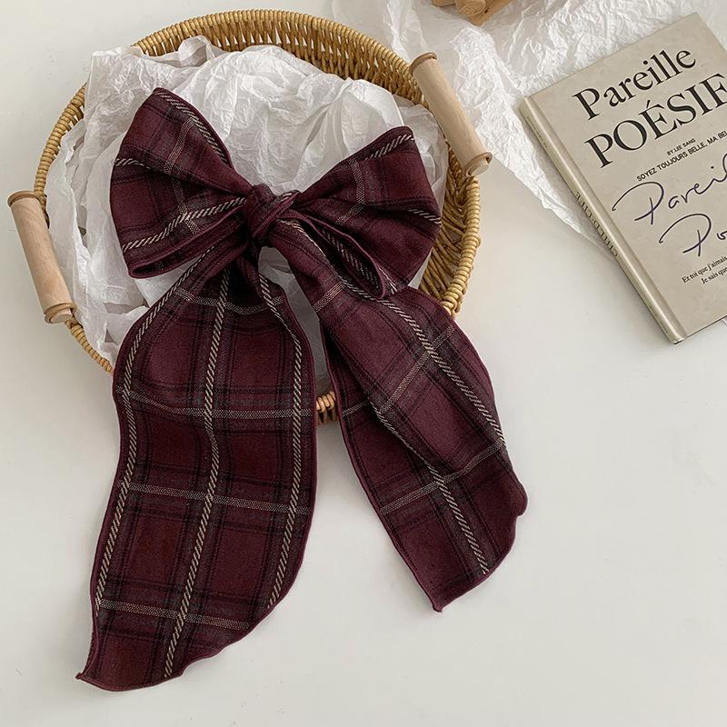 Long Silk Scarf, New with Shirt Neck Protector, Thin Scarf, Neck Circumference, Neck Scarf, Plaid Headscarf, Headband, Hair Tie.