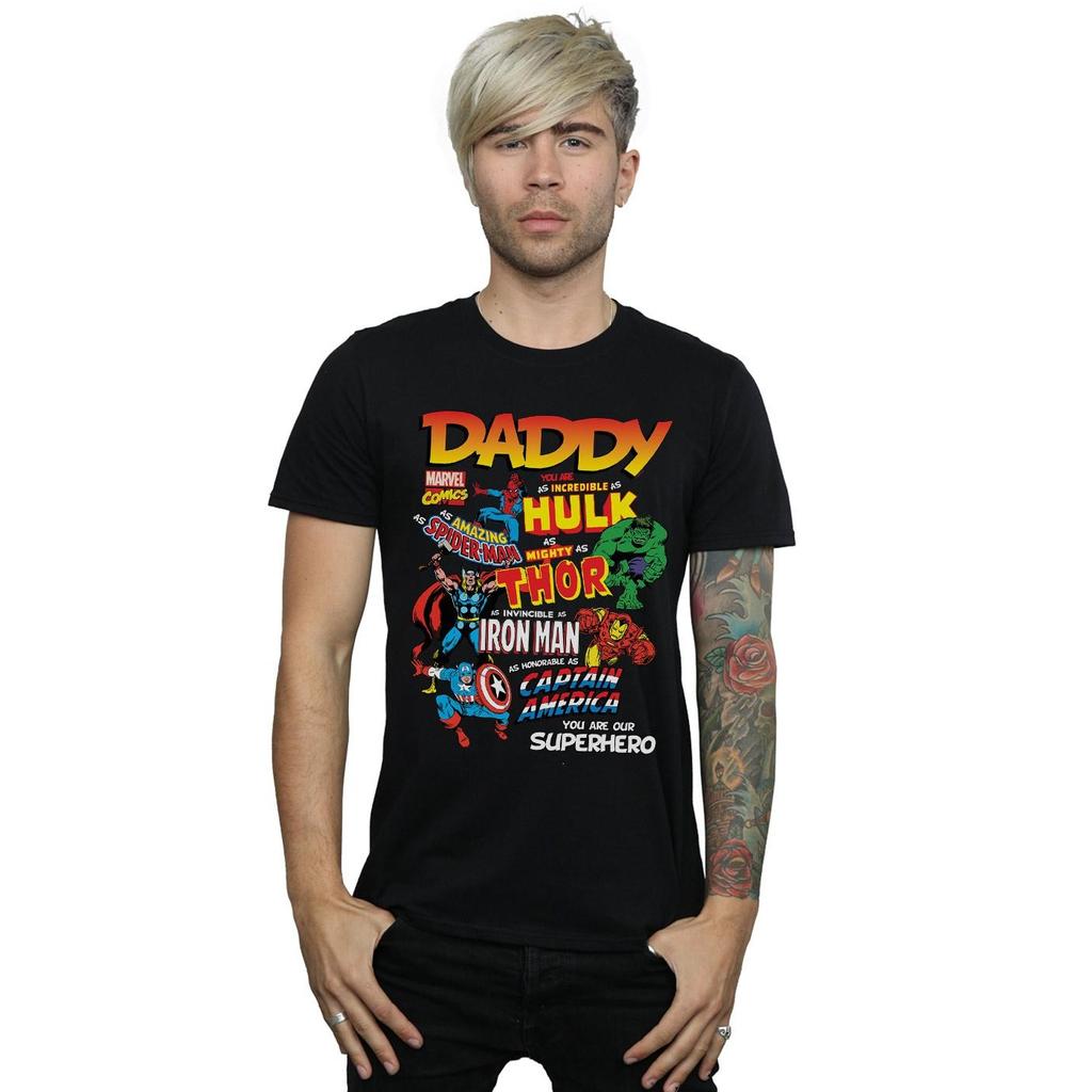 Marvel Mens Our Dad Superhero T-Shirt