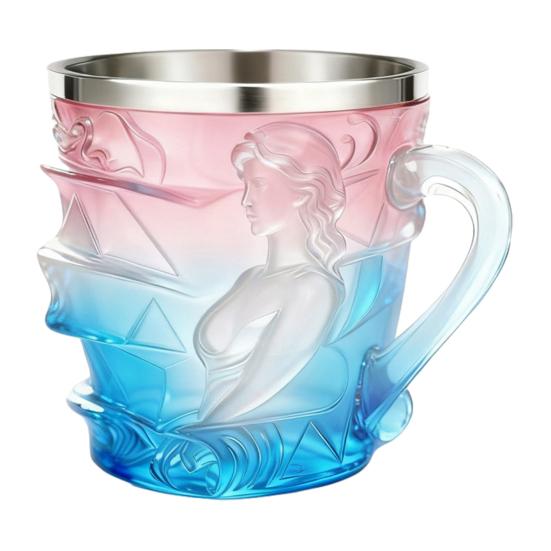 3D Расписанная кофейная кружка в виде стопки книг из смолы и нержавеющей стали с эргономичной ручкой и основанием, устойчивым к проливанию. Кружка для чтения