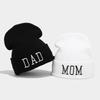 Autumn and Winter New DAD MOM Embroidery Round Machine Knitted Hat Hot Mom and Dad Wool Hat Cold Hat
