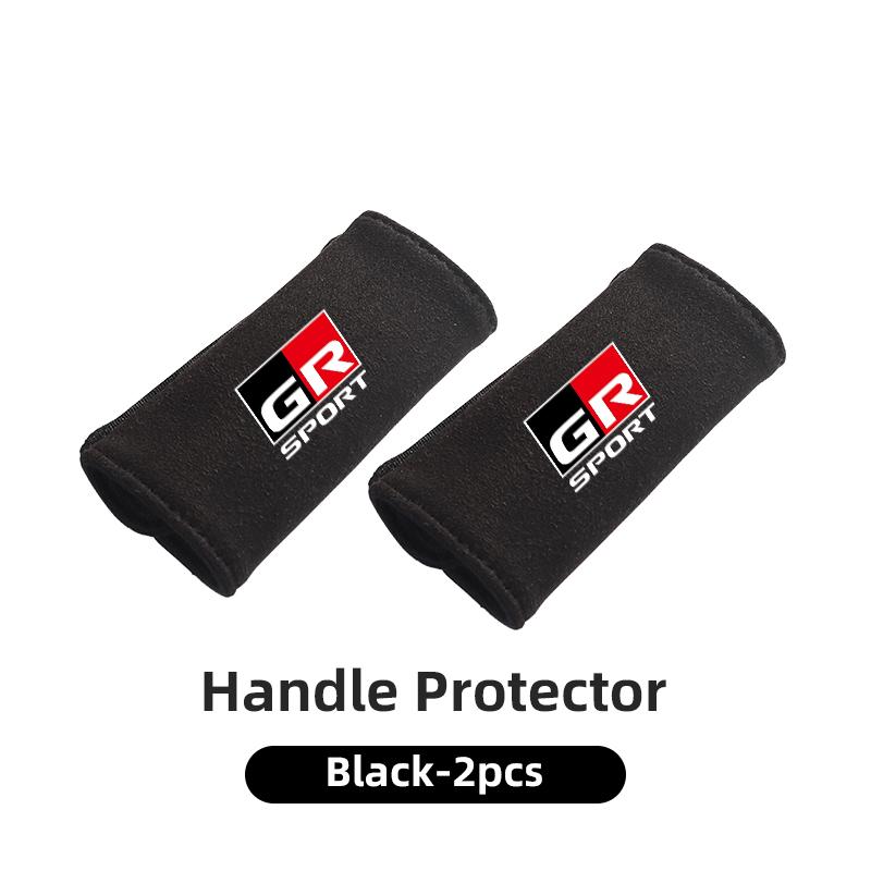 Car Interior Roof Handle Cover Suede Roof Grab Handle Grip For Toyota GR Sport Corolla Yaris Camry Prius RAV4 CHR Accessories