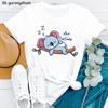 Just A Girl Who Love Koala Graphic Print Tshirt Unisexs Clothing White Funny Tshirt Femme Harajuku Kawaii Clothes Summer Tops