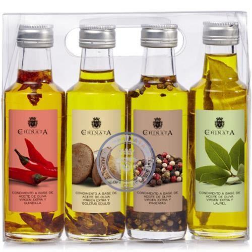 Huile d'Olive Vierge Extra ‘4 Condiments’ - (4 x 100 ml)