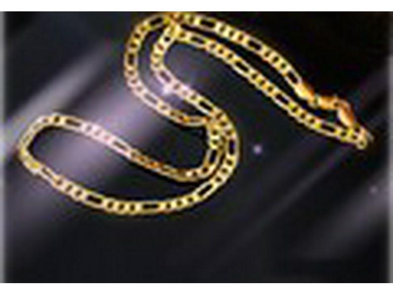 Золотое и серебряное колье-чокер из цепочки Тайкун 5 мм - Популярный праздничный ювелирный подарок