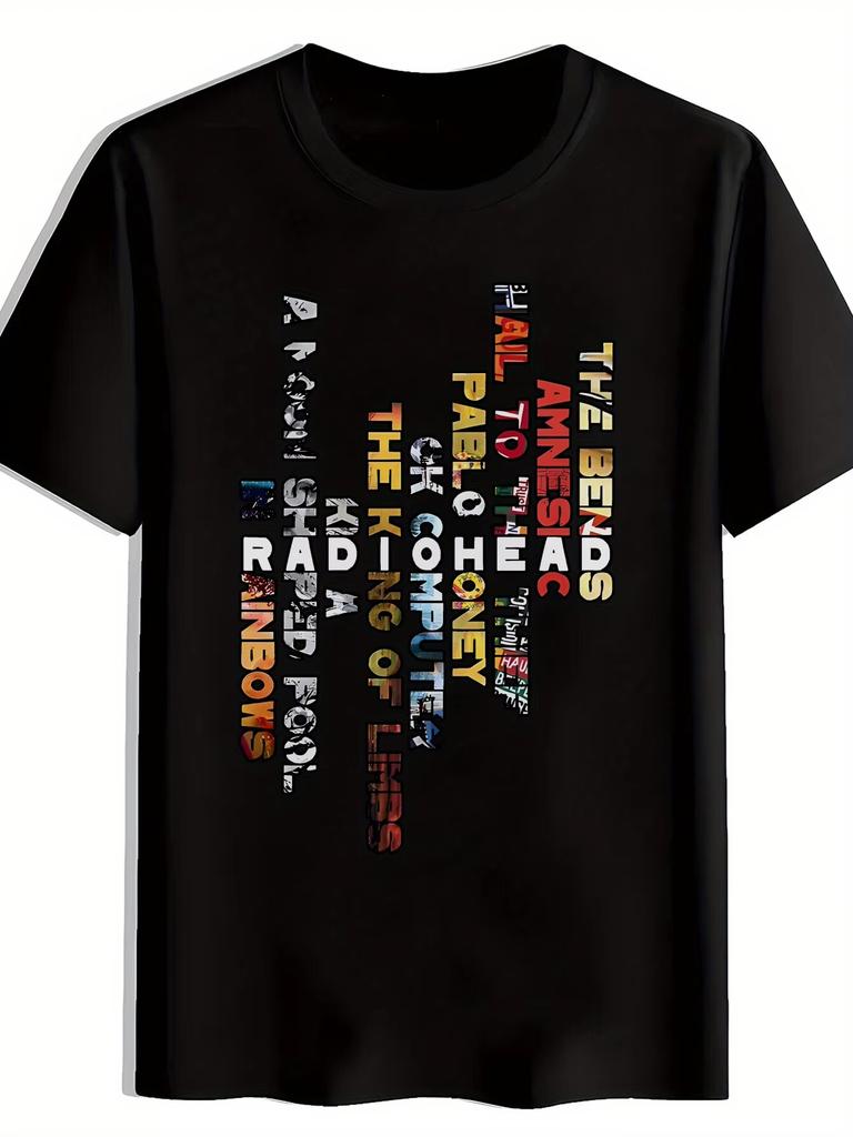 Radiohead Британская Рок-Группа Известная Своей Рок-Музыкой Летние Настроения Принт Футболки Круглый Вырез Короткие Рукава Женская Мужская Одежда