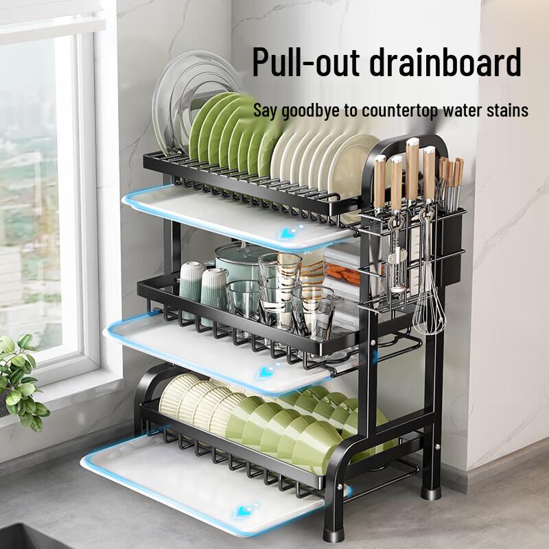 Multifunctional Kitchen Countertop Dish Drying Rack