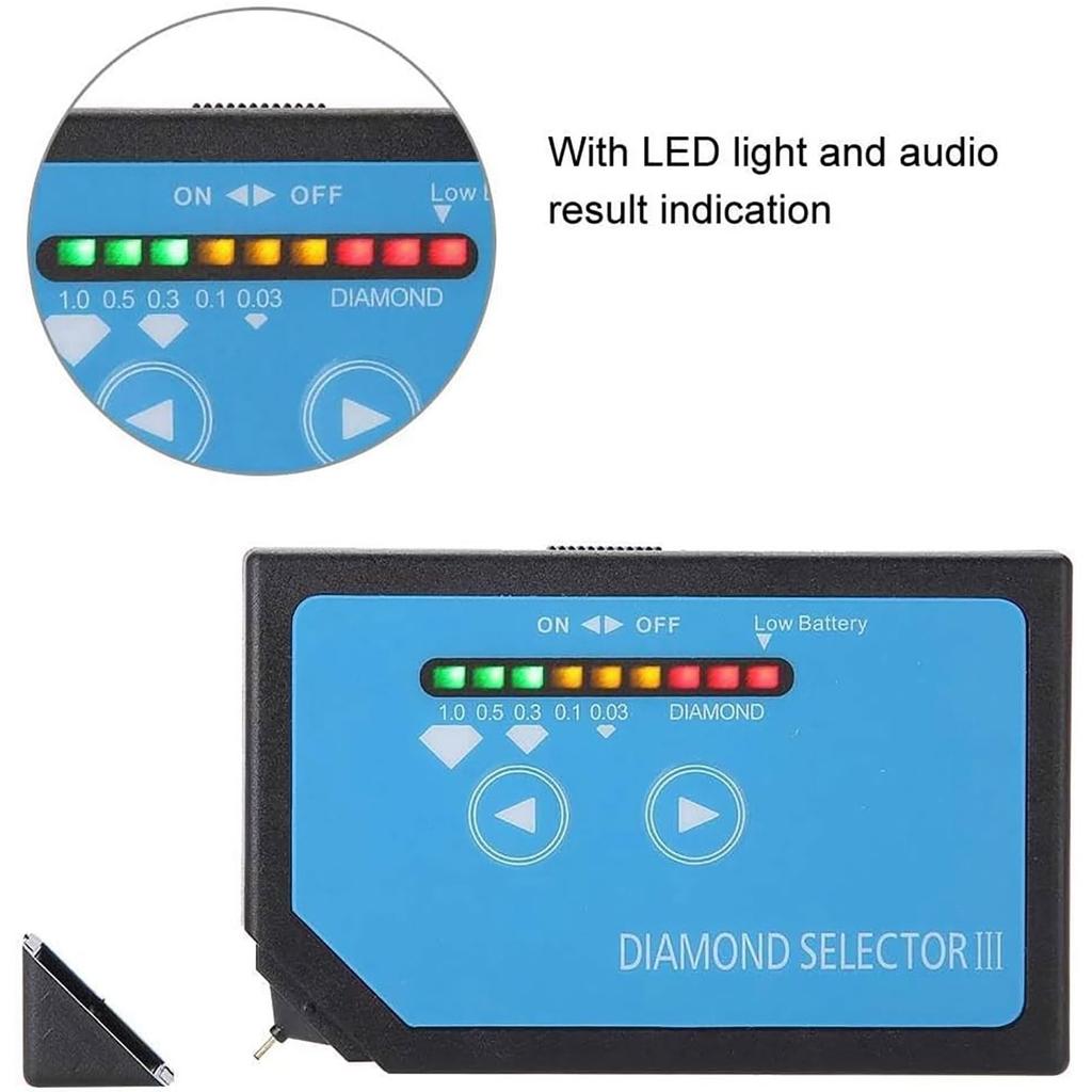 Портативный тестер, измеритель ювелирных алмазов, точный тест, легко считываемый, для определения распространенных драгоценных камней, дискриминатор алмазов
