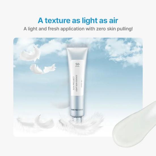 THANK YOU FARMER Sun Project Light Sun Essence SPF50+ PA+++ 40ml