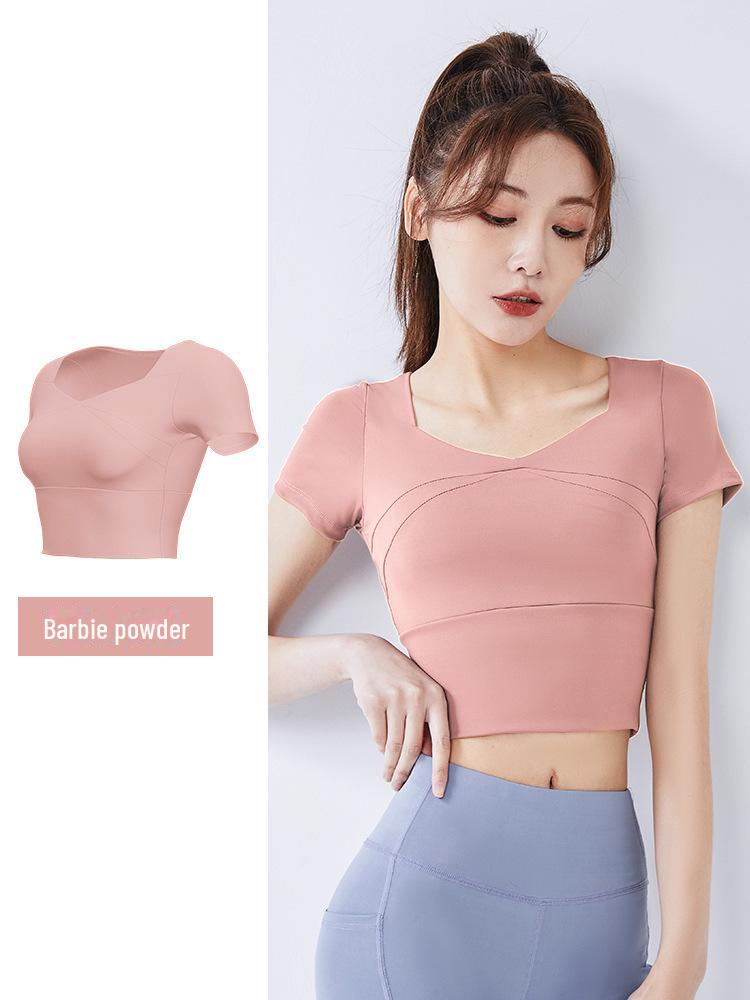 Juyitang бесшовные леггинсы для йоги с высокой талией персикового цвета для женщин